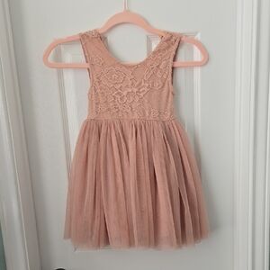 Elegant Lace & Tulle Pink Kids Dress, NWOT, 3-4 T